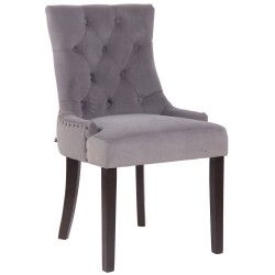 Silla de comedor Aberdeen en terciopelo gris antiguo