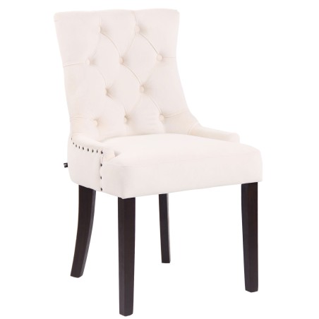Silla de comedor Aberdeen en terciopelo color crema antiguo
