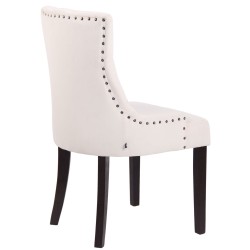 Silla de comedor Aberdeen en terciopelo color crema antiguo Silla de comedor Aberdeen en terciopelo color crema antiguo