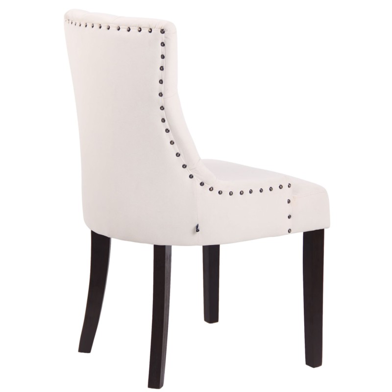 Silla de comedor Aberdeen en terciopelo color crema antiguo