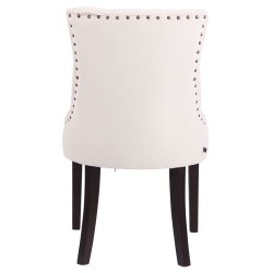 Silla de comedor Aberdeen en terciopelo color crema antiguo Silla de comedor Aberdeen en terciopelo color crema antiguo