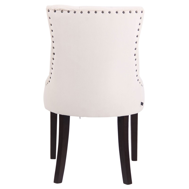 Silla de comedor Aberdeen en terciopelo color crema antiguo