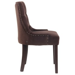 Silla de comedor Aberdeen en terciopelo marrón antiguo Silla de comedor Aberdeen en terciopelo marrón antiguo