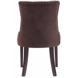 Silla de comedor Aberdeen en terciopelo marrón antiguo Silla de comedor Aberdeen en terciopelo marrón antiguo
