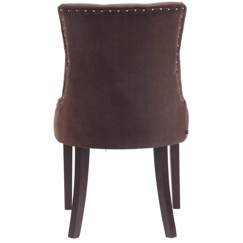 Silla de comedor Aberdeen en terciopelo marrón antiguo