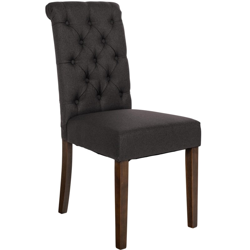 Silla de comedor Lisburn en tela negra Silla de comedor Lisburn en tela negra