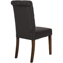 Silla de comedor Lisburn en tela negra Silla de comedor Lisburn en tela negra