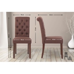 Silla de comedor Lisburn en tela marrón Silla de comedor Lisburn en tela marrón