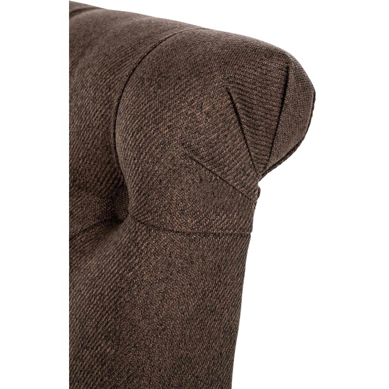 Silla de comedor Lisburn en tela marrón
