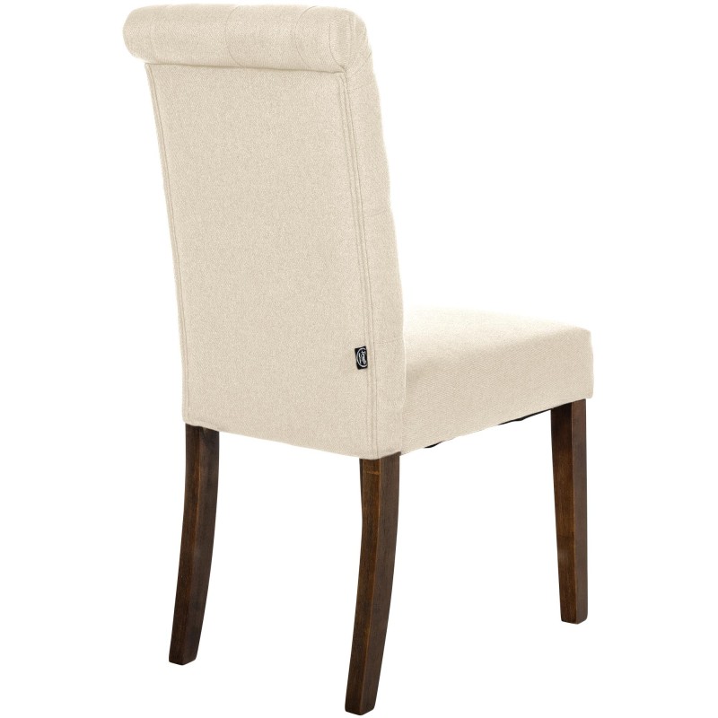 Silla de comedor Lisburn en tela color crema Silla de comedor Lisburn en tela color crema