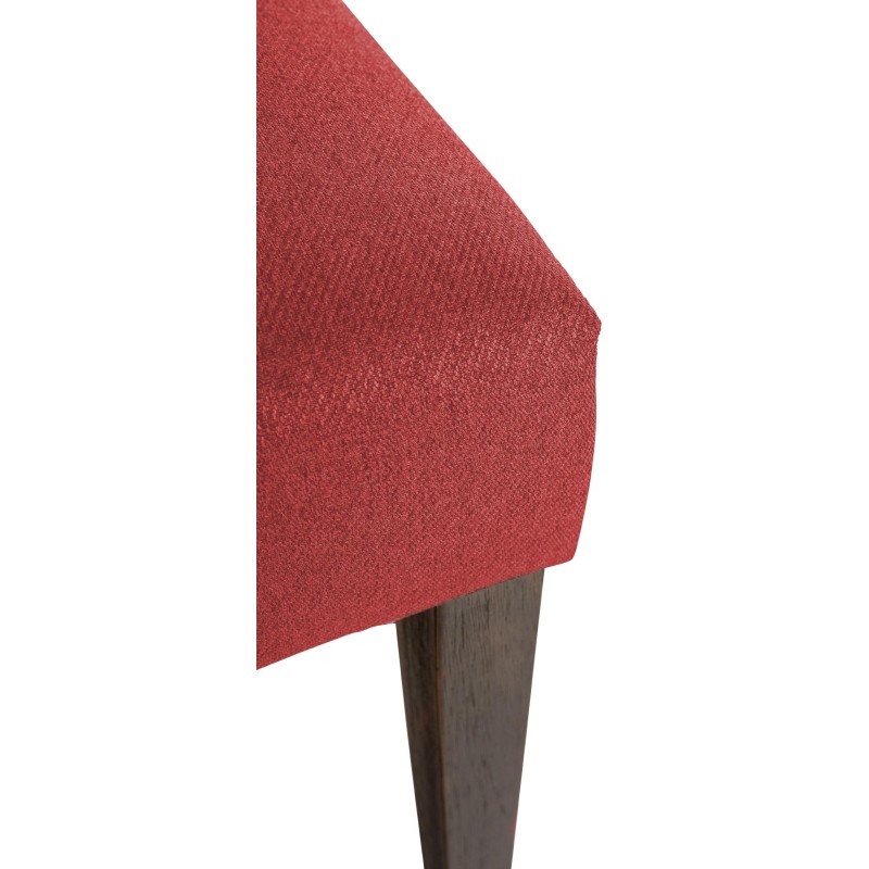 Silla de comedor Lisburn en tela roja