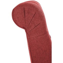 Silla de comedor Lisburn en tela roja
