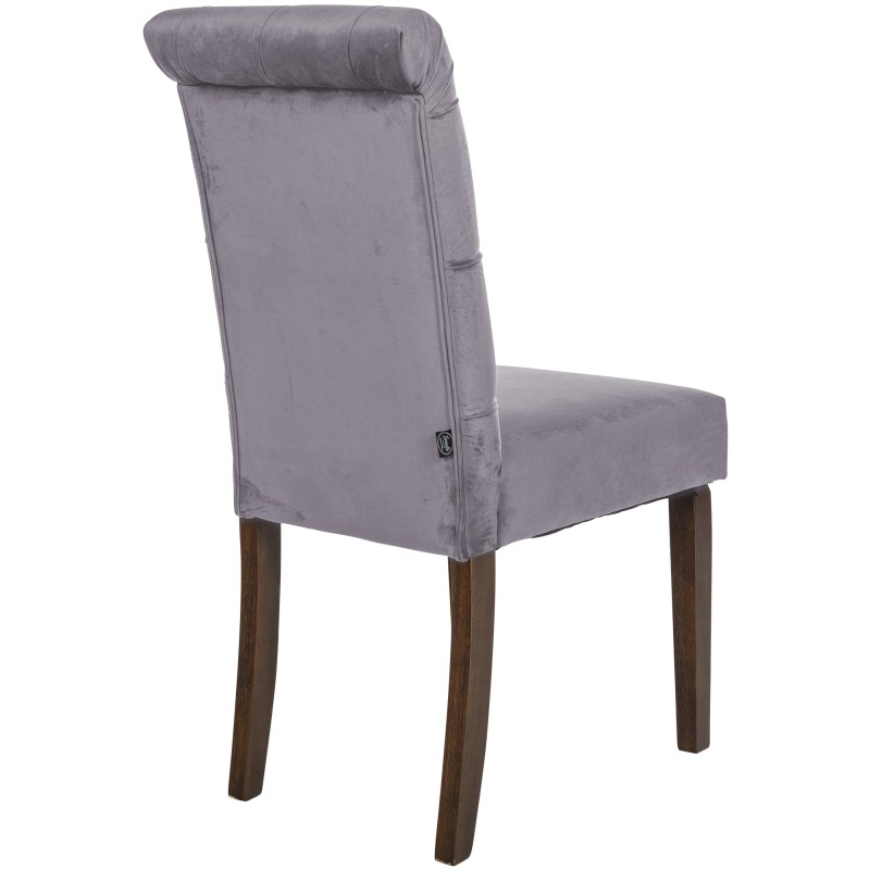 Silla de comedor Lisburn en terciopelo gris oscuro Silla de comedor Lisburn en terciopelo gris oscuro