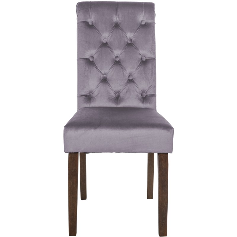 Silla de comedor Lisburn en terciopelo gris oscuro Silla de comedor Lisburn en terciopelo gris oscuro