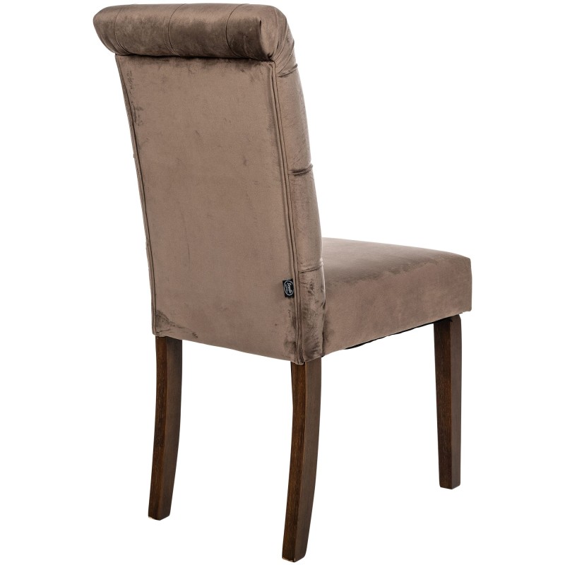 Silla de comedor Lisburn, terciopelo marrón Silla de comedor Lisburn, terciopelo marrón