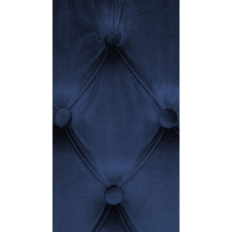 Silla de comedor de terciopelo azul Lisburn