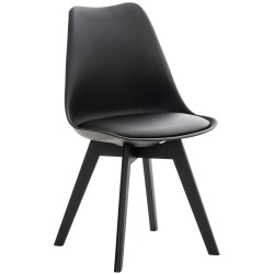Silla Linares negra/negra