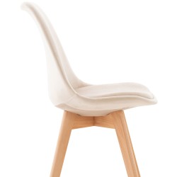 Silla Linares en terciopelo beige Silla Linares en terciopelo beige