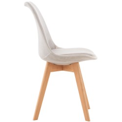 Silla Linares, terciopelo gris claro Silla Linares, terciopelo gris claro