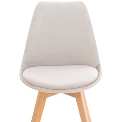 Silla Linares, terciopelo gris claro Silla Linares, terciopelo gris claro