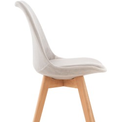 Silla Linares, terciopelo gris claro Silla Linares, terciopelo gris claro
