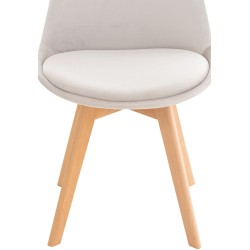 Silla Linares, terciopelo gris claro Silla Linares, terciopelo gris claro