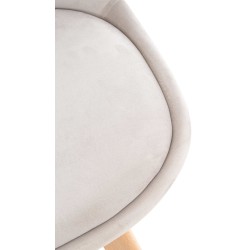 Silla Linares, terciopelo gris claro Silla Linares, terciopelo gris claro