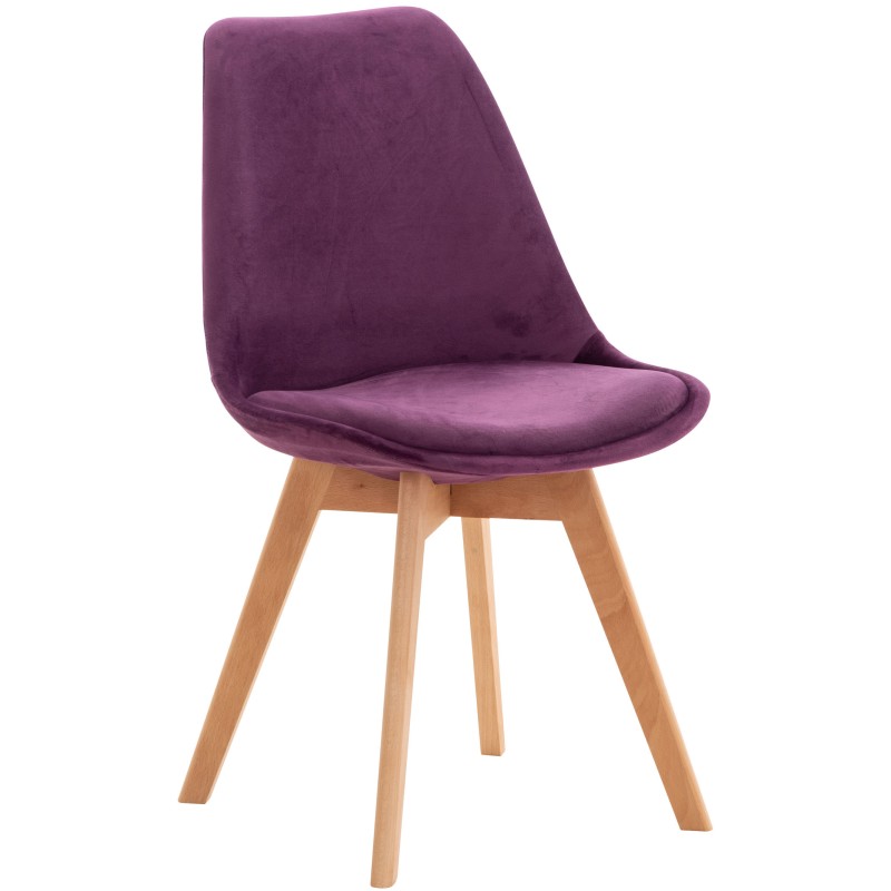 Silla Linares en terciopelo morado