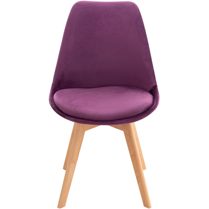 Silla Linares en terciopelo morado