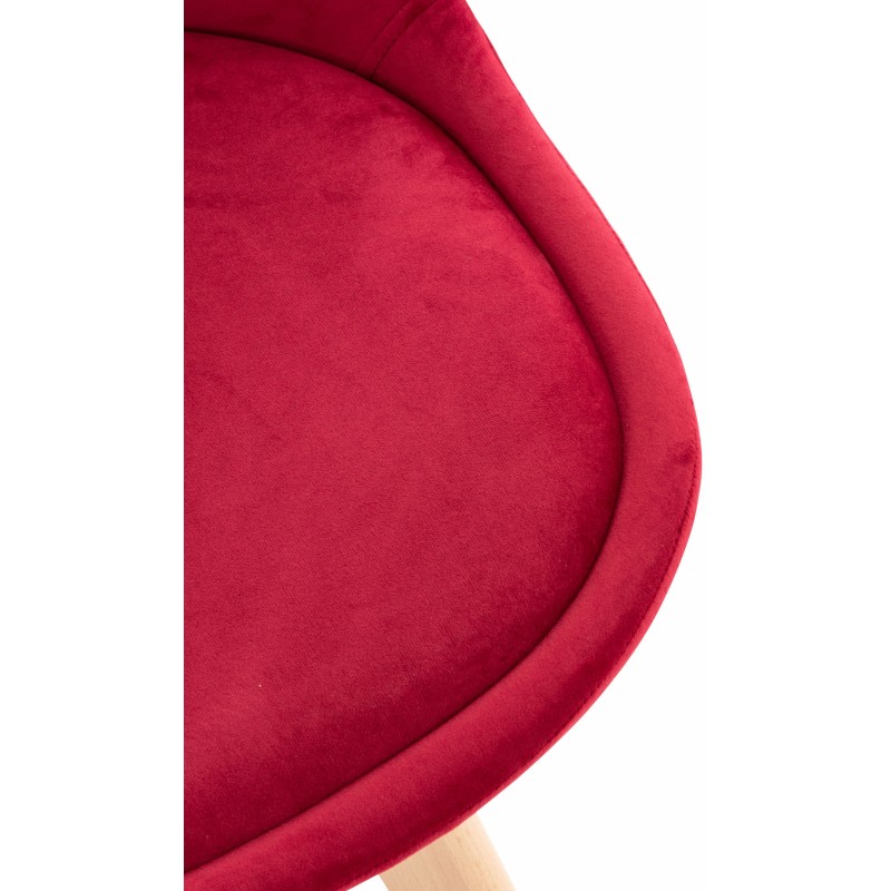 Silla Linares en terciopelo rojo