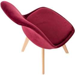 Silla Linares en terciopelo burdeos Silla Linares en terciopelo burdeos