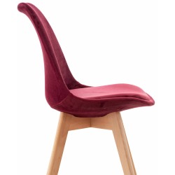Silla Linares en terciopelo burdeos Silla Linares en terciopelo burdeos