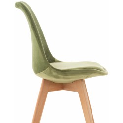 Silla Linares en terciopelo verde claro Silla Linares en terciopelo verde claro