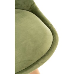 Silla Linares en terciopelo verde claro Silla Linares en terciopelo verde claro