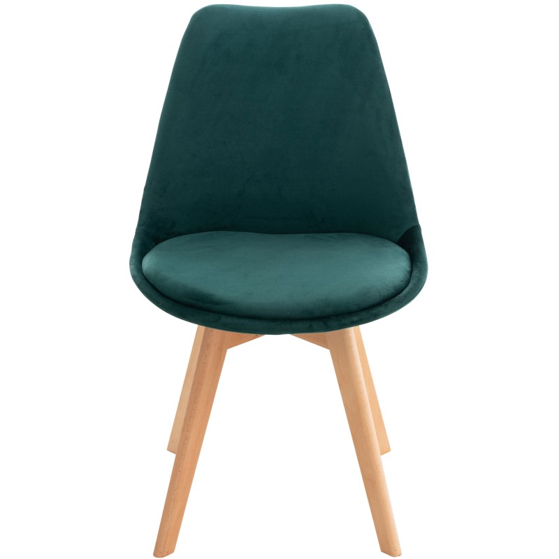 Silla Linares terciopelo verde