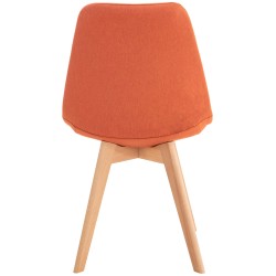 Conjunto de 4 sillas Linares en tela naranja Conjunto de 4 sillas Linares en tela naranja