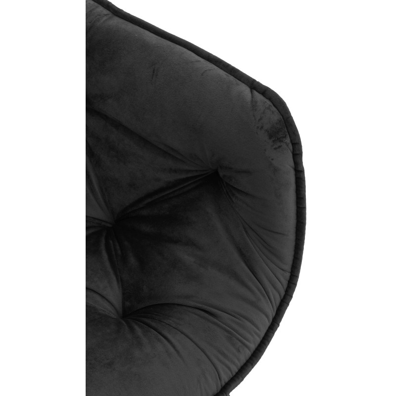 Silla Tanna en terciopelo negro