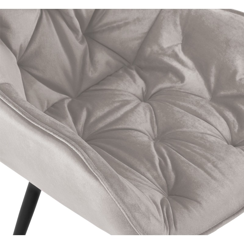 Silla Tanna en terciopelo gris Silla Tanna en terciopelo gris
