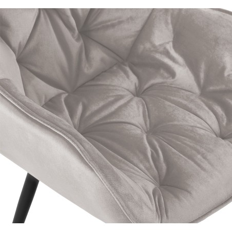 Silla Tanna en terciopelo gris