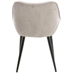 Silla Tanna en terciopelo gris Silla Tanna en terciopelo gris