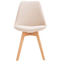 Conjunto de 4 sillas Linares en terciopelo beige Conjunto de 4 sillas Linares en terciopelo beige
