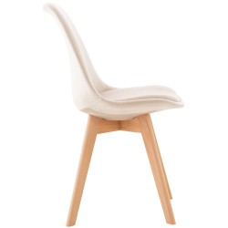 Conjunto de 4 sillas Linares en terciopelo beige Conjunto de 4 sillas Linares en terciopelo beige