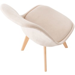 Conjunto de 4 sillas Linares en terciopelo beige Conjunto de 4 sillas Linares en terciopelo beige