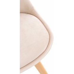Conjunto de 4 sillas Linares en terciopelo beige Conjunto de 4 sillas Linares en terciopelo beige