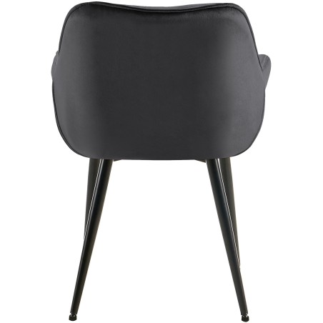 Silla de terciopelo Tanna gris oscuro