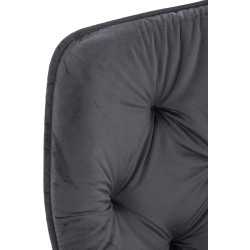 Silla de terciopelo Tanna gris oscuro Silla de terciopelo Tanna gris oscuro