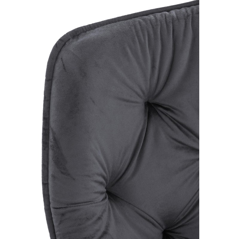 Silla de terciopelo Tanna gris oscuro