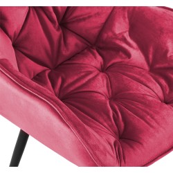 Silla Tanna en terciopelo rojo