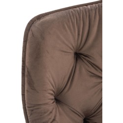 Silla Tanna en terciopelo marrón Silla Tanna en terciopelo marrón