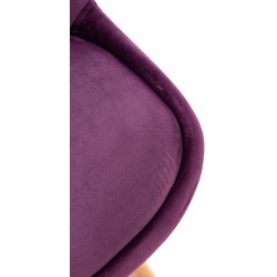 Juego de 4 sillas Linares de terciopelo morado Juego de 4 sillas Linares de terciopelo morado